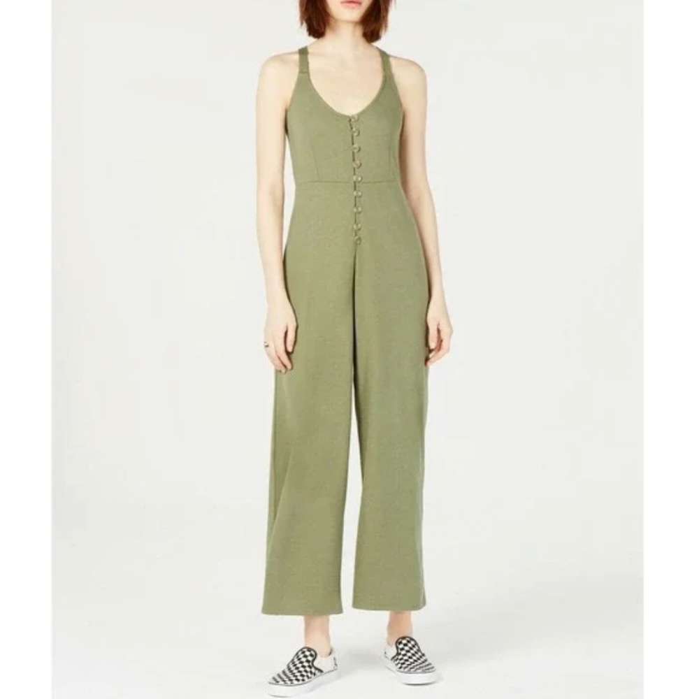 House of Polly | NWT Sleeveless Decorative Front Button Up Wide Leg Jumpsuit